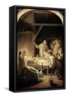 The Death of St. Bruno-Eustache Le Sueur-Framed Stretched Canvas