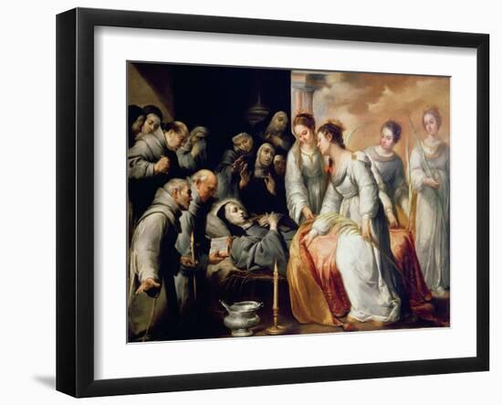 The Death of St. Clare-Bartolome Esteban Murillo-Framed Giclee Print