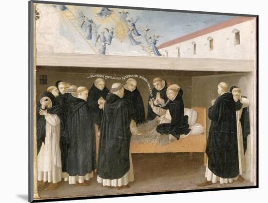The Death of St. Dominic, from the Predella Panel of the Coronation of the Virgin, c.1430-32-Fra Angelico-Mounted Giclee Print