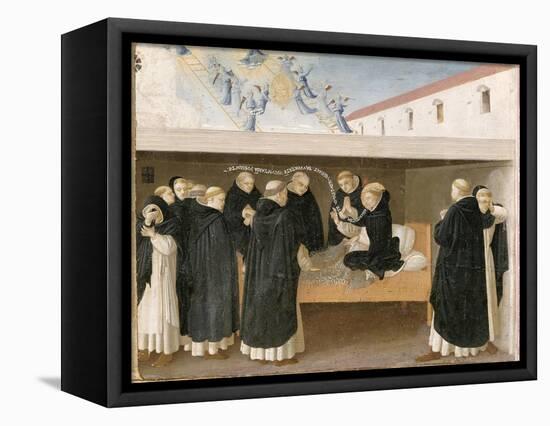 The Death of St. Dominic, from the Predella Panel of the Coronation of the Virgin, c.1430-32-Fra Angelico-Framed Stretched Canvas