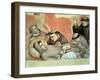 The Death of St. Francis, Detail of St. Francis and the Monks, from the Bardi Chapel-Giotto di Bondone-Framed Giclee Print