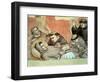 The Death of St. Francis, Detail of St. Francis and the Monks, from the Bardi Chapel-Giotto di Bondone-Framed Giclee Print