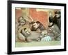 The Death of St. Francis, Detail of St. Francis and the Monks, from the Bardi Chapel-Giotto di Bondone-Framed Giclee Print
