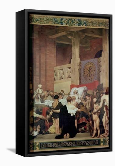 The Death of St. Genevieve-Jean Paul Laurens-Framed Stretched Canvas