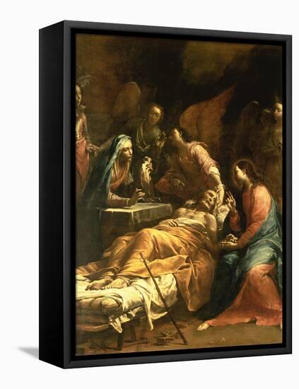 The Death of St. Joseph, C.1712-Giuseppe Maria Crespi-Framed Stretched Canvas