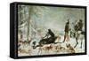 The Death of the Deer, 1867-Gustave Courbet-Framed Stretched Canvas