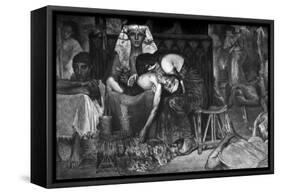 The Death of the First Born, 1872 (C1880-188)-A Mongin-Framed Stretched Canvas