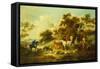 The Death of the Fox-George Morland-Framed Stretched Canvas