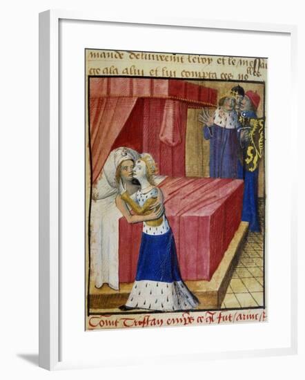 The Death of the Lovers. Queen Iseult Kissing Her Lover-null-Framed Giclee Print