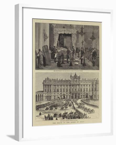 The Death of the Queen of Spain-null-Framed Giclee Print