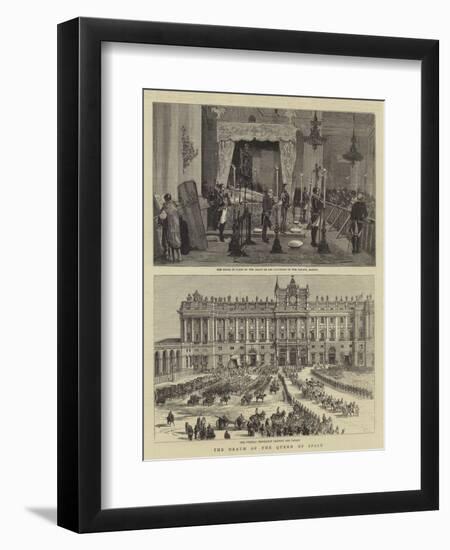 The Death of the Queen of Spain-null-Framed Giclee Print