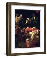 The Death of the Virgin, 1605-06-Caravaggio-Framed Giclee Print