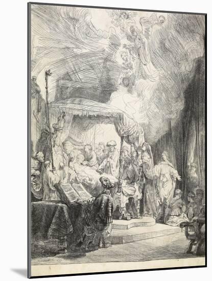 The Death of the Virgin, 1639-Rembrandt van Rijn-Mounted Giclee Print