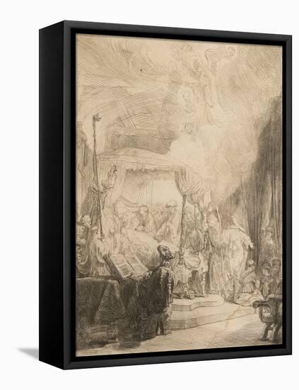 The Death of the Virgin-Rembrandt van Rijn-Framed Stretched Canvas