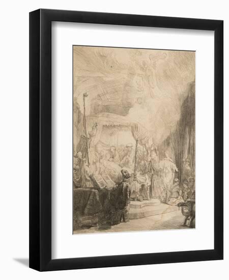 The Death of the Virgin-Rembrandt van Rijn-Framed Giclee Print