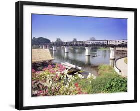 The Death Railway Bridge on the River Kwai (Saphan Mae Nam Khwae Yai), Kanchanaburi, Thailand-Gavin Hellier-Framed Photographic Print