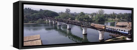 The Death Railway Bridge on the River Kwai (Saphan Mae Nam Khwae Yai), Kanchanaburi, Thailand-Gavin Hellier-Framed Stretched Canvas