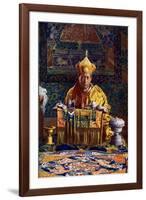 The Deb Raja, Acting Head of the Buddhist Church of Bhutan, 1922-John Claude White-Framed Giclee Print
