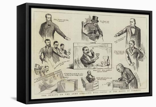 The Debate on the Arms (Ireland) Bill, Notes in the House of Commons-Randolph Caldecott-Framed Stretched Canvas
