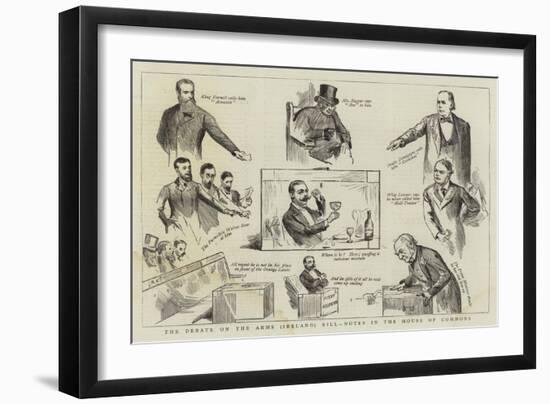 The Debate on the Arms (Ireland) Bill, Notes in the House of Commons-Randolph Caldecott-Framed Giclee Print