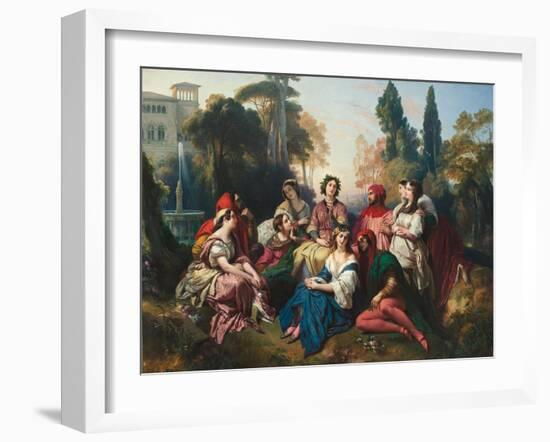 The Decameron, 1837-Franz Xaver Winterhalter-Framed Giclee Print