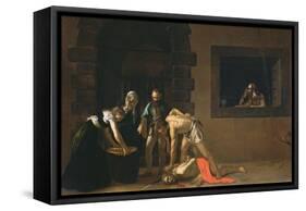 The Decapitation of St. John the Baptist, 1608-Caravaggio-Framed Stretched Canvas