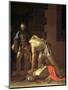 The Decapitation of St. John the Baptist, 1608-Caravaggio-Mounted Giclee Print