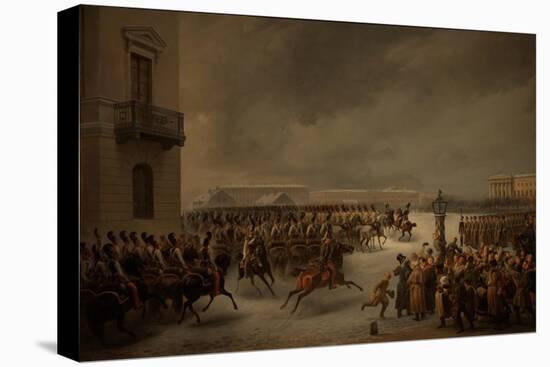 The Decembrist Revolt at the Senate Square on December 14, 1825-Vasily Timm-Stretched Canvas