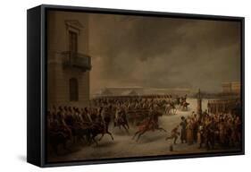 The Decembrist Revolt at the Senate Square on December 14, 1825-Vasily Timm-Framed Stretched Canvas