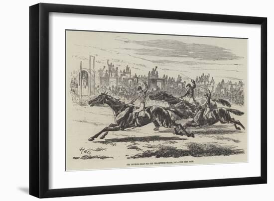 The Deciding Heat for the Cesarewitch Stakes, 1857-Harry Hall-Framed Giclee Print