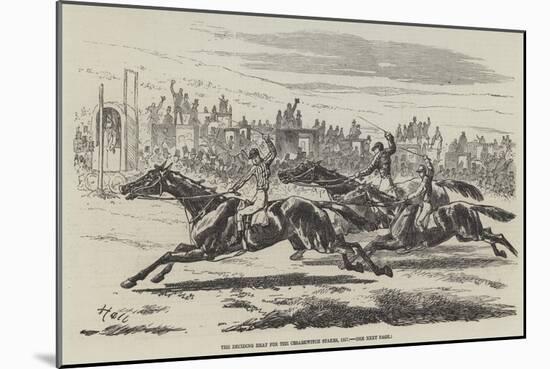 The Deciding Heat for the Cesarewitch Stakes, 1857-Harry Hall-Mounted Giclee Print