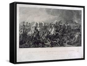 The Decisive Charge of the Life Guards at Waterloo, 1815, by William Bromley (1769-1842), 1821-Luke Clennell-Framed Stretched Canvas