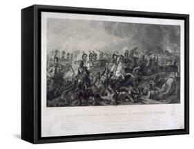 The Decisive Charge of the Life Guards at Waterloo, 1815, by William Bromley (1769-1842), 1821-Luke Clennell-Framed Stretched Canvas