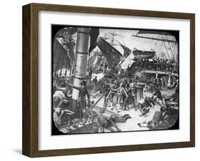 The Deck of HMS Victory, 1805-Newton & Co-Framed Giclee Print