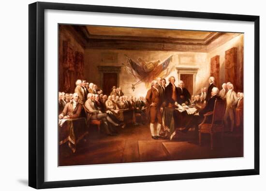 The Declaration of Independence-John Trumbull-Framed Art Print