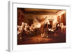 The Declaration of Independence-John Trumbull-Framed Art Print