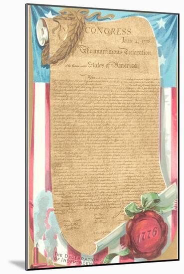 The Declaration of Independence-null-Mounted Art Print