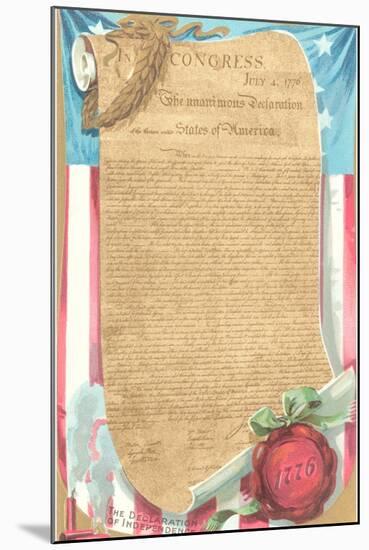 The Declaration of Independence-null-Mounted Art Print