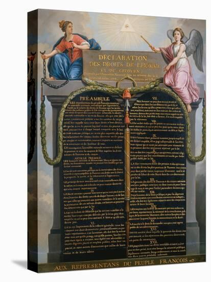 The Declaration of the Rights of Man and Citizen, August 1789-Jean Jacques Francois Le Barbier-Stretched Canvas