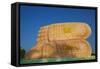 The Decorated Feet of the Mya Tha Lyaung Reclining Buddha One of the Largest in the World-Tuul-Framed Stretched Canvas