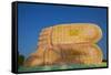 The Decorated Feet of the Mya Tha Lyaung Reclining Buddha One of the Largest in the World-Tuul-Framed Stretched Canvas