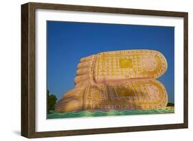 The Decorated Feet of the Mya Tha Lyaung Reclining Buddha One of the Largest in the World-Tuul-Framed Photographic Print