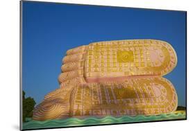 The Decorated Feet of the Mya Tha Lyaung Reclining Buddha One of the Largest in the World-Tuul-Mounted Photographic Print