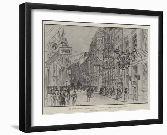 The Decorations of Lombard Street, the Revival of the Ancient Bankers' Signs-Melton Prior-Framed Giclee Print