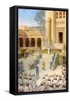 The dedication of the Temple in Jerusalem built by King Solomon - Bible-William Brassey Hole-Framed Stretched Canvas