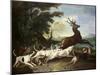 The Deer Hunt, 1718-Alexandre-Francois Desportes-Mounted Giclee Print