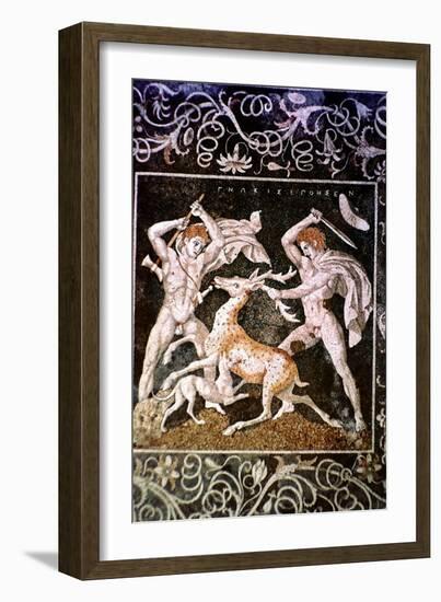 The Deer Hunt, 4th Century BC-null-Framed Giclee Print