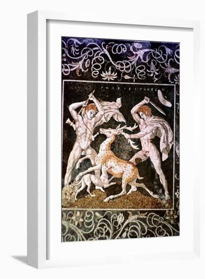 The Deer Hunt, 4th Century BC-null-Framed Giclee Print