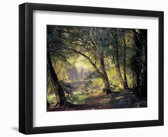 The Deer Park-Carl Frederic Aagaard-Framed Art Print