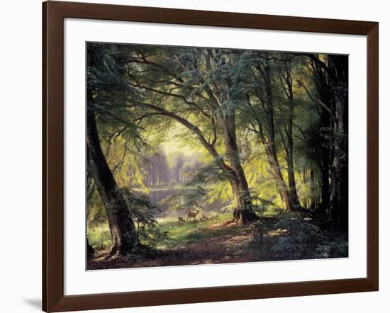 The Deer Park-Carl Frederic Aagaard-Framed Art Print